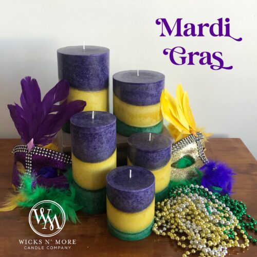 Mardi Gras Candle