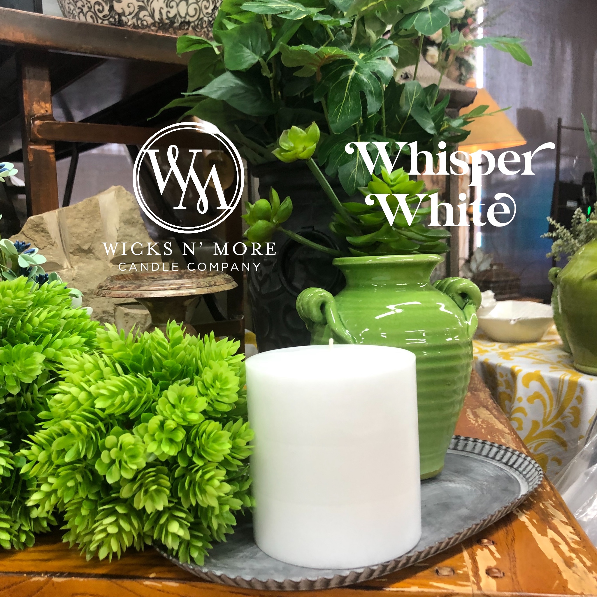White Peppermint Scented Candle