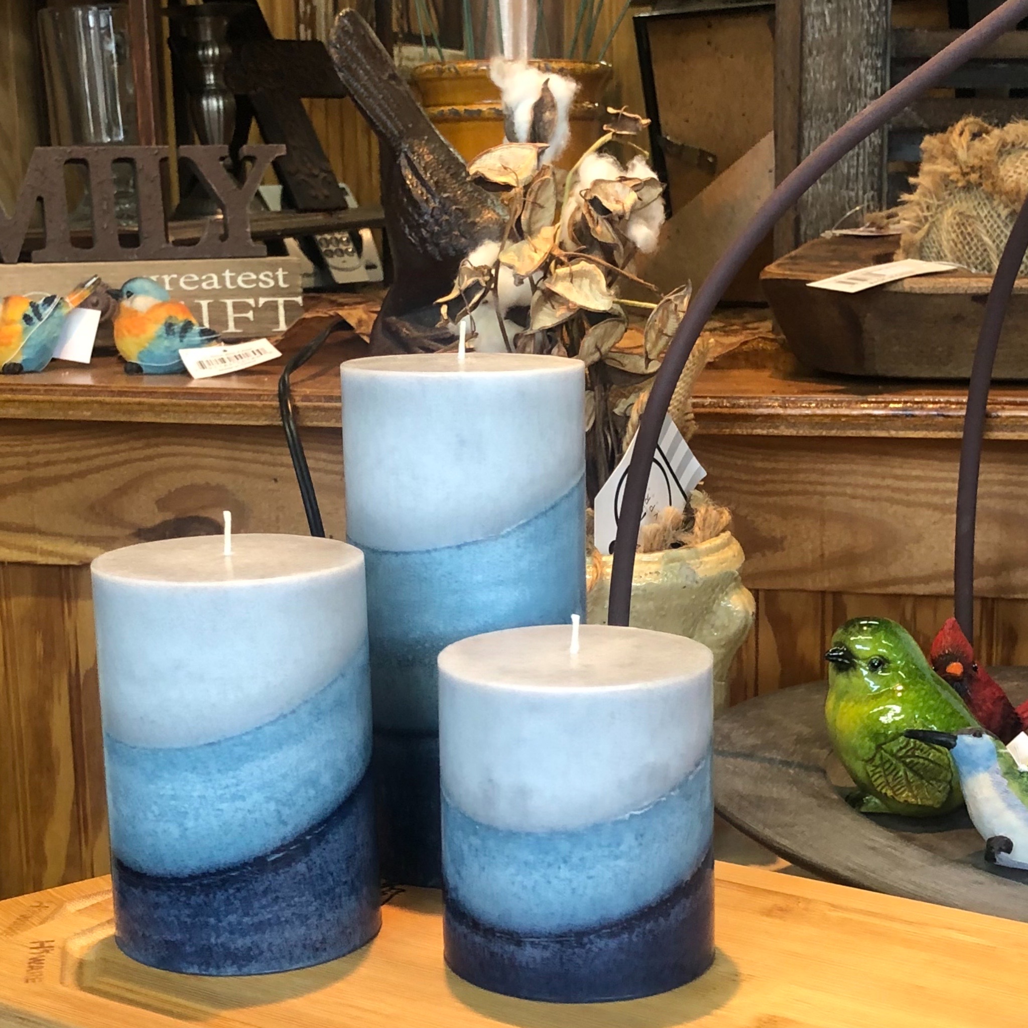 Indigo Mist Unscented Candle