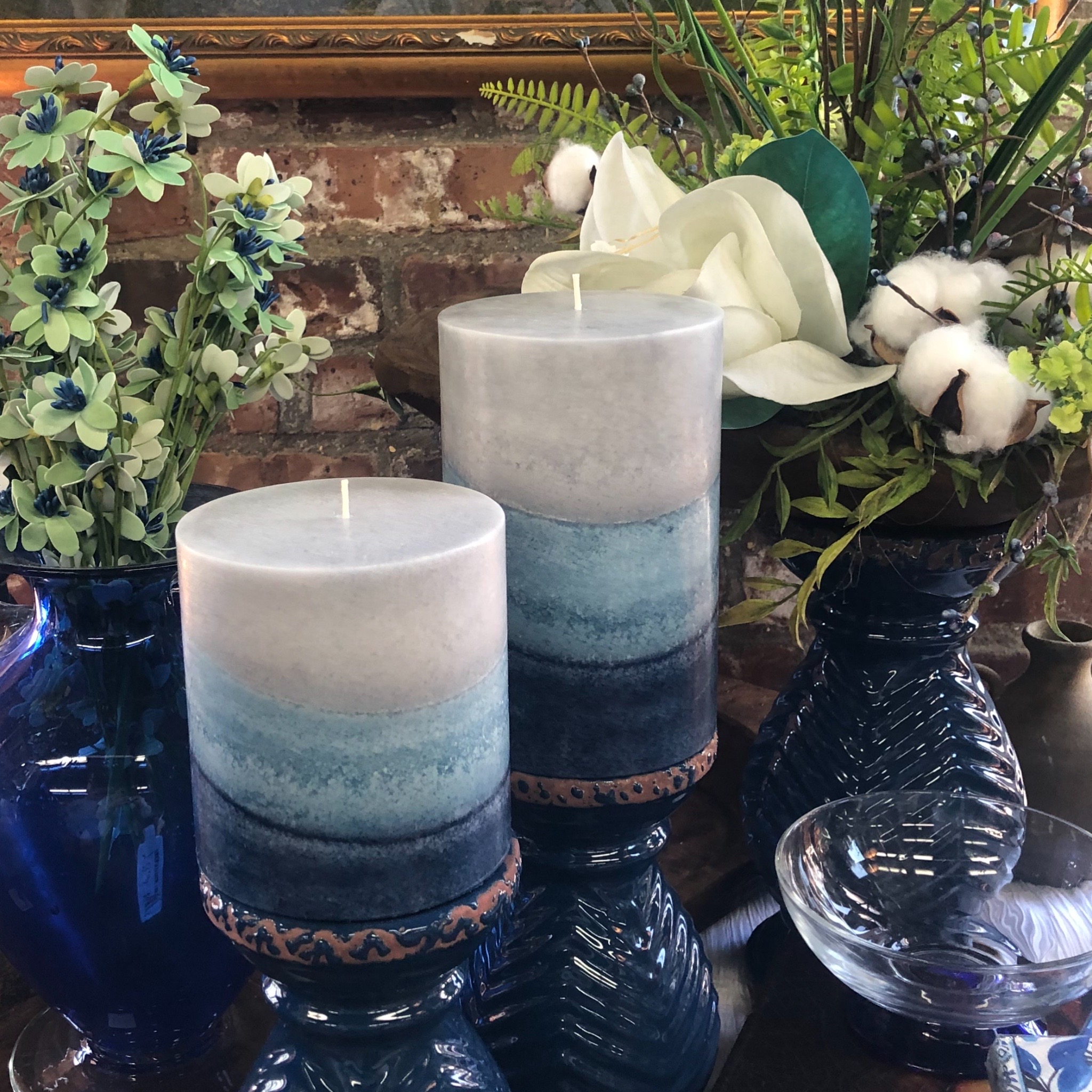 Indigo Mist Unscented Candle