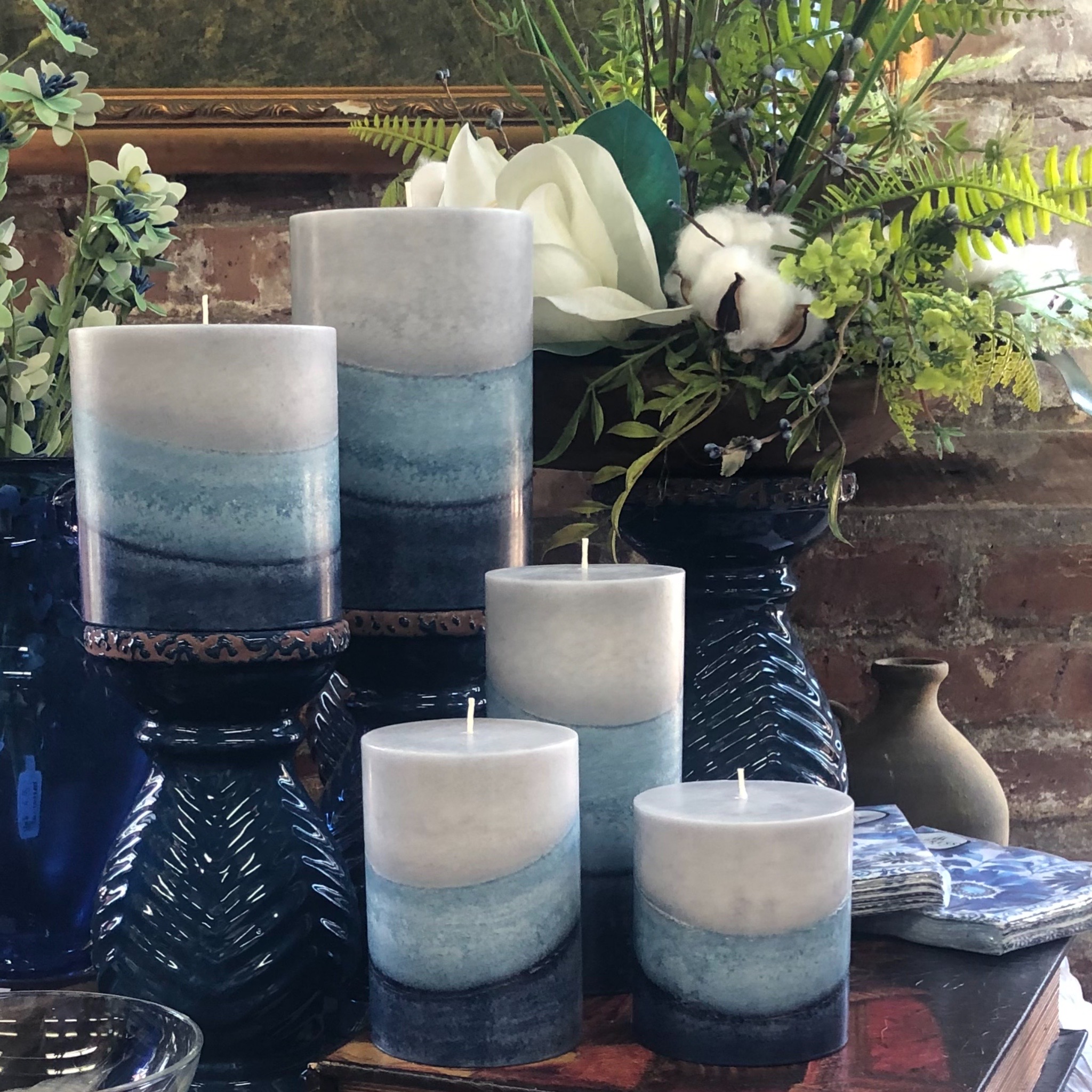 Indigo Mist Unscented Candle
