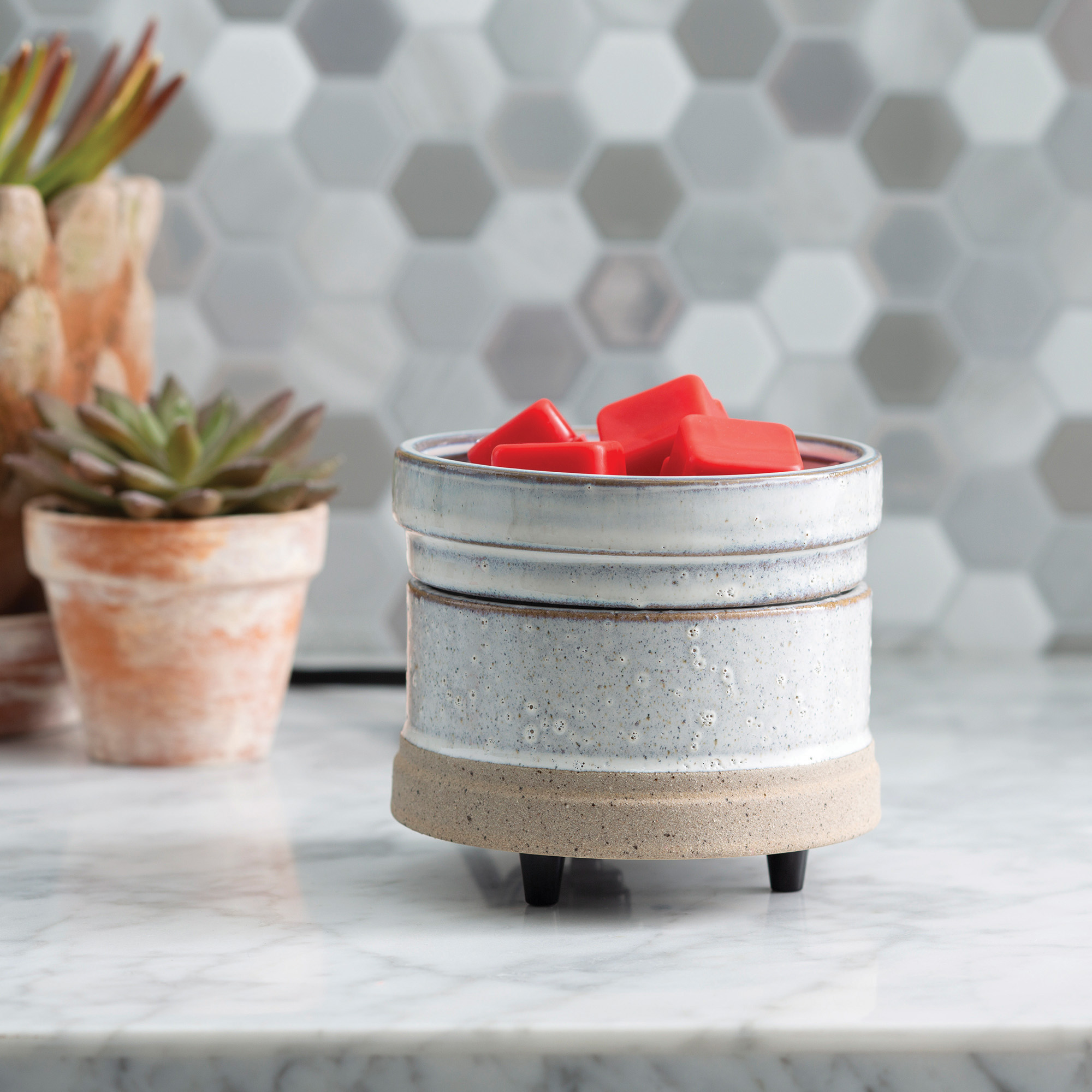 Rustic White 2-in-1 Warmer