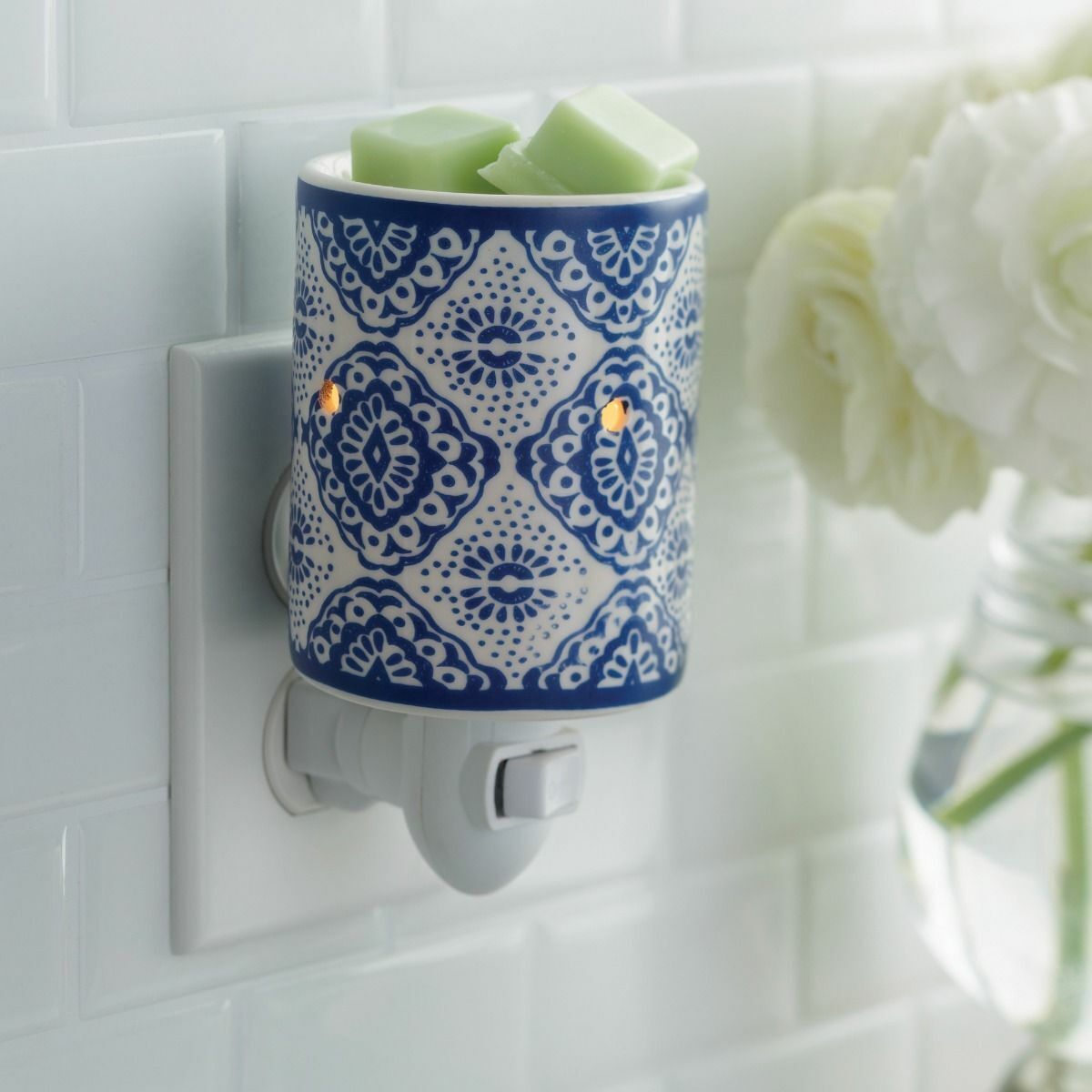 Indigo Porcelain Pluggable Warmer