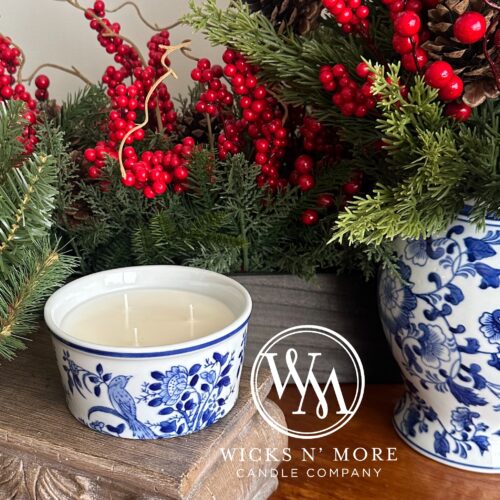 14 oz Blue Bird Chinoiserie Scented 3-wick Candle