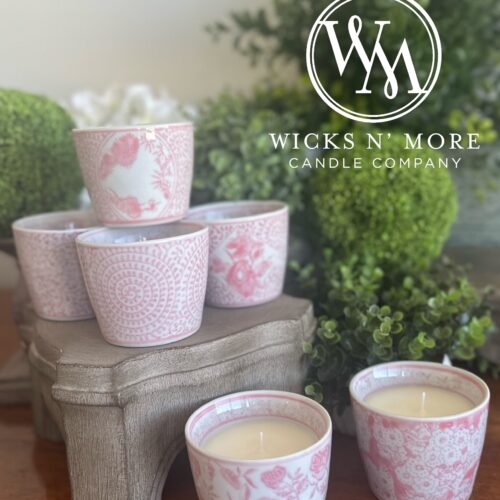 Pink Chinoiserie Scented Candle