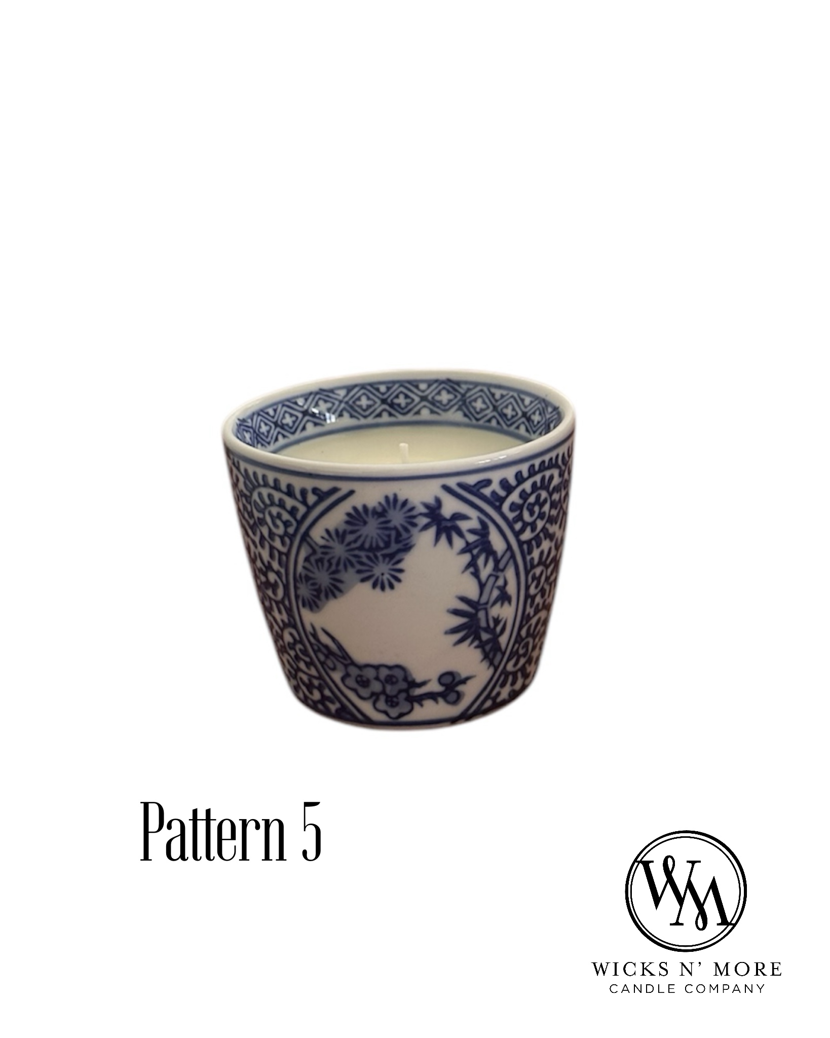 Blue Chinoiserie Scented Candle